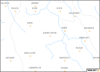 map of Cerro Ojrani